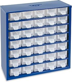 Cómo organizar la tornillería usando organizadores modulares