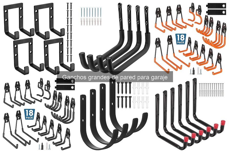 Cómo instalar ganchos grandes de pared en el garaje