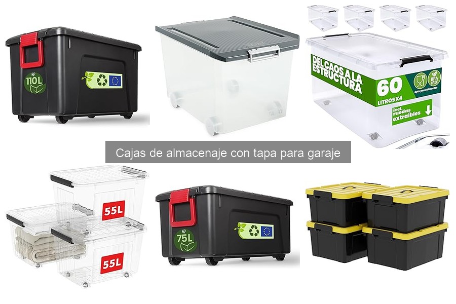 Comparativa: Cajas de Almacenaje con y sin Tapa para Garaje