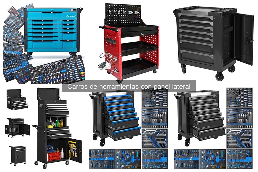 Comparativa Carros de Herramientas con y sin Panel Lateral