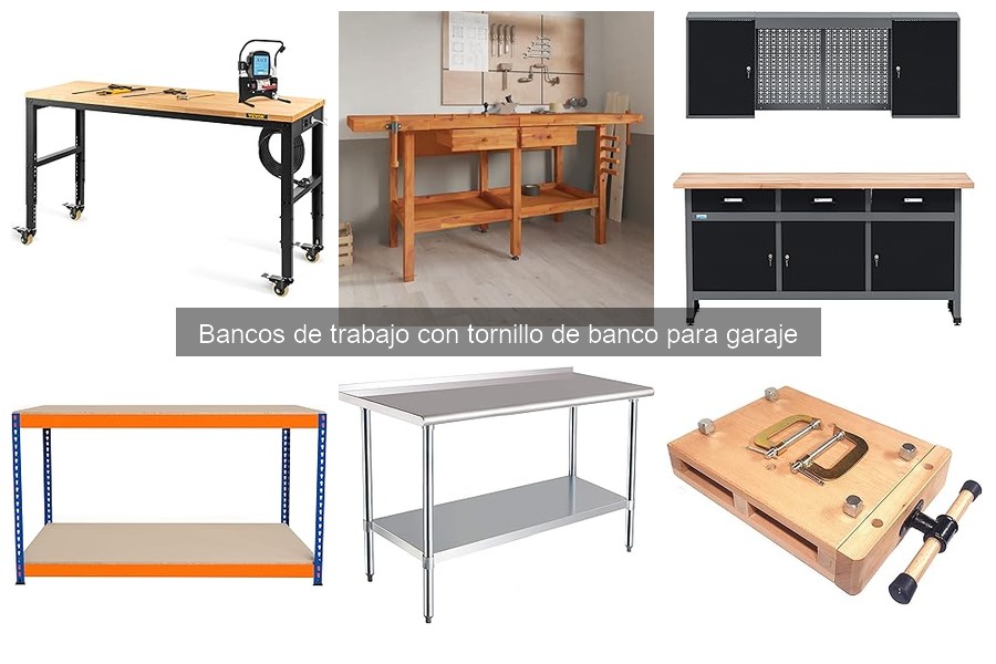 Comparativa de bancos de trabajo con tornillo de banco para garaje
