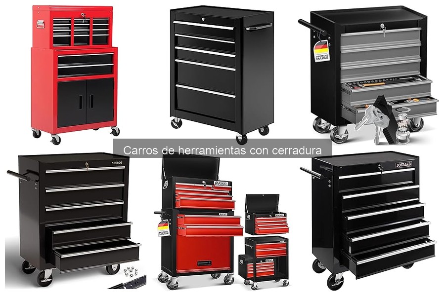 Comparativa de carros de herramientas con cerradura