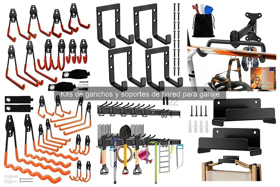 Comparativa de Kits de Ganchos y Soportes de Pared para Garaje