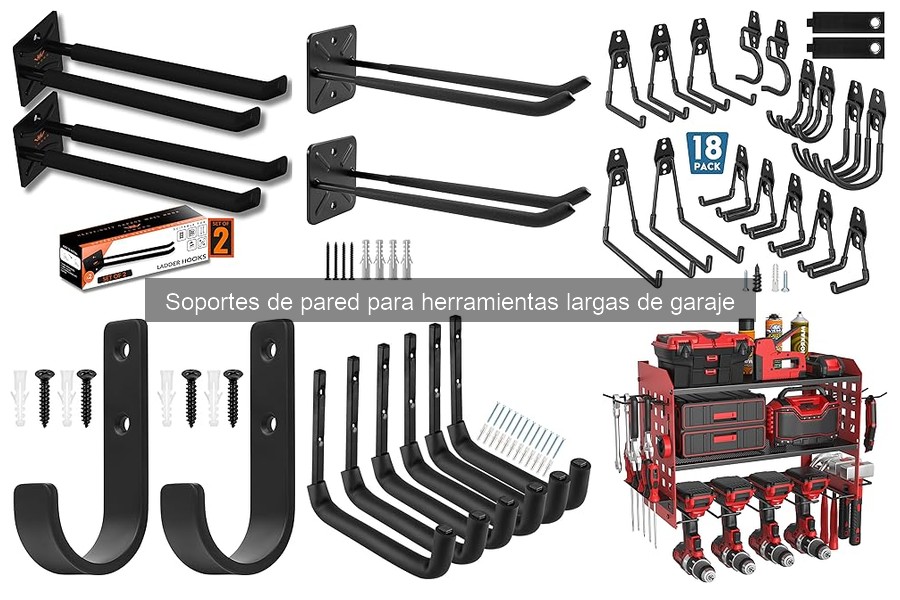 Comparativa de materiales en soportes de pared para herramientas