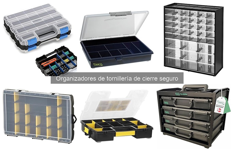 Comparativa de organizadores de tornillería de cierre seguro