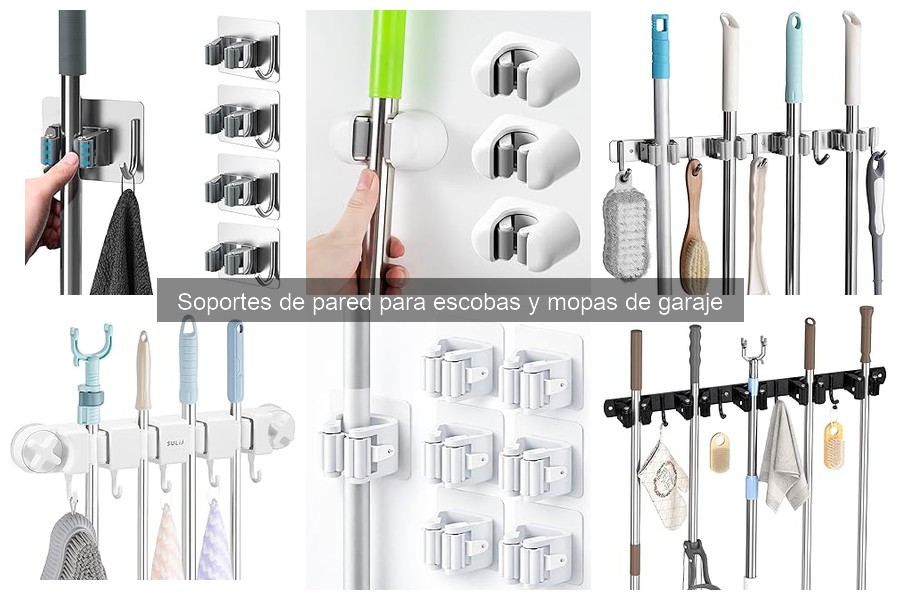 Comparativa de Soportes de Pared para Escobas y Mopas