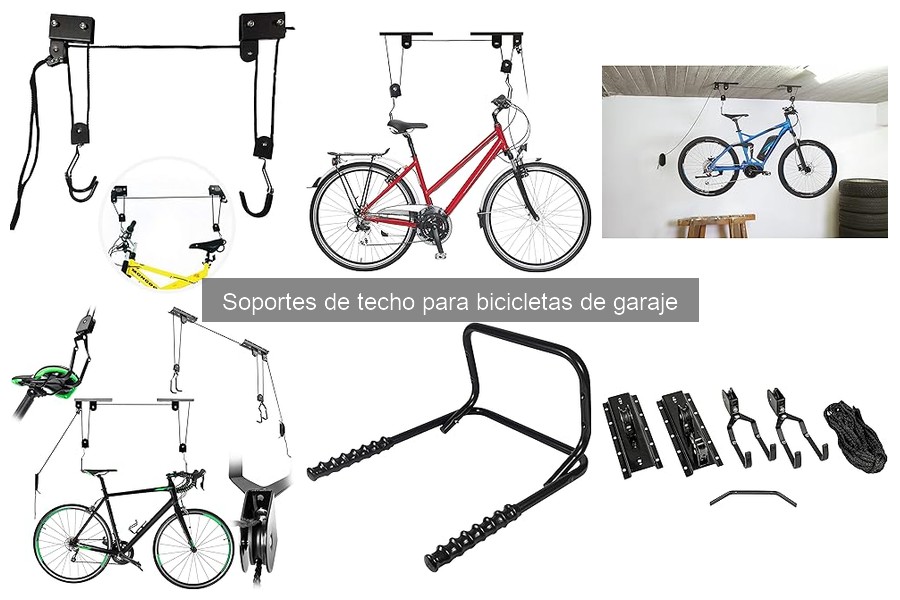 Comparativa de soportes de techo para bicicletas en garaje