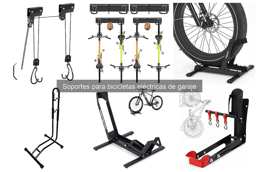 Comparativa de soportes para bicicletas eléctricas en garaje