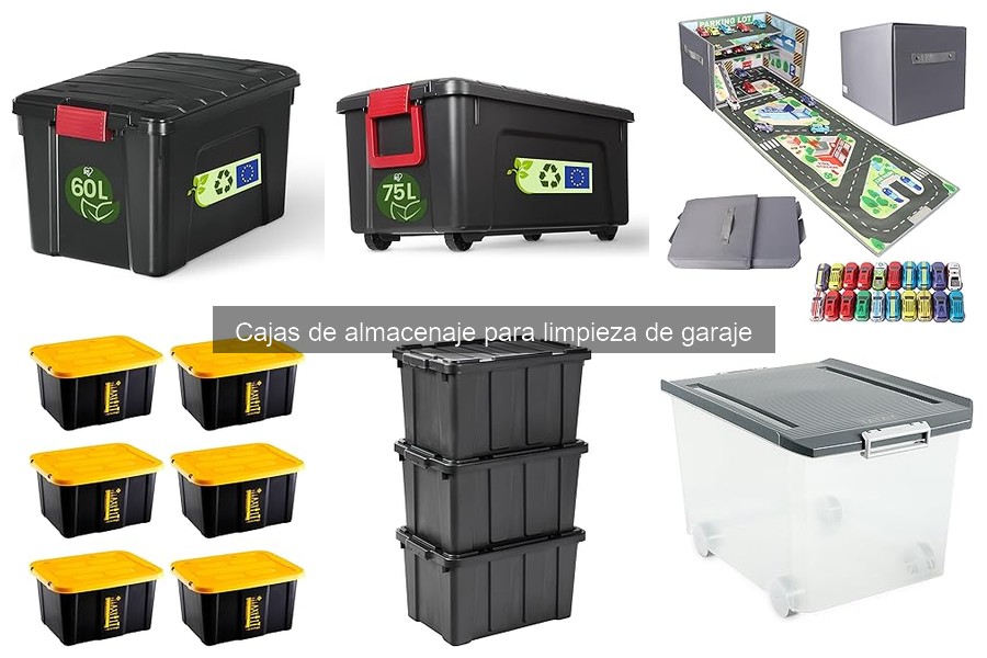 Comparativa de tamaños de cajas de almacenaje para garaje