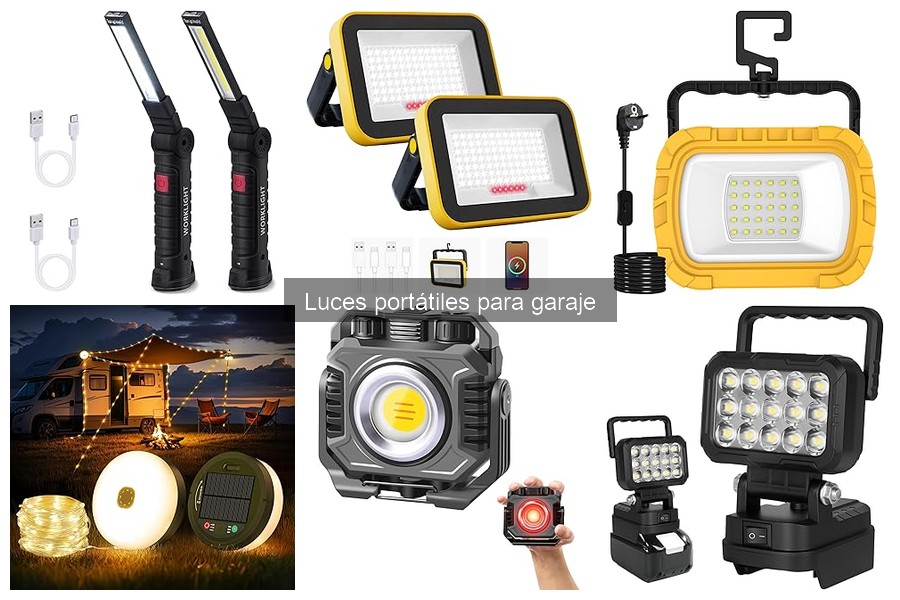 Comparativa: Luces LED vs. Fluorescentes Portátiles para Garaje