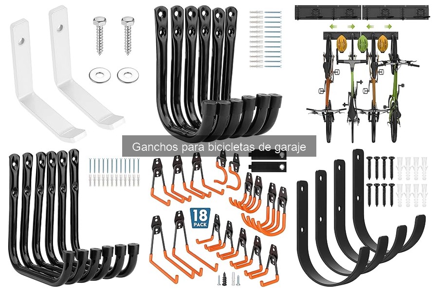 ¿Cuánto peso soportan los ganchos para bicicletas de garaje?