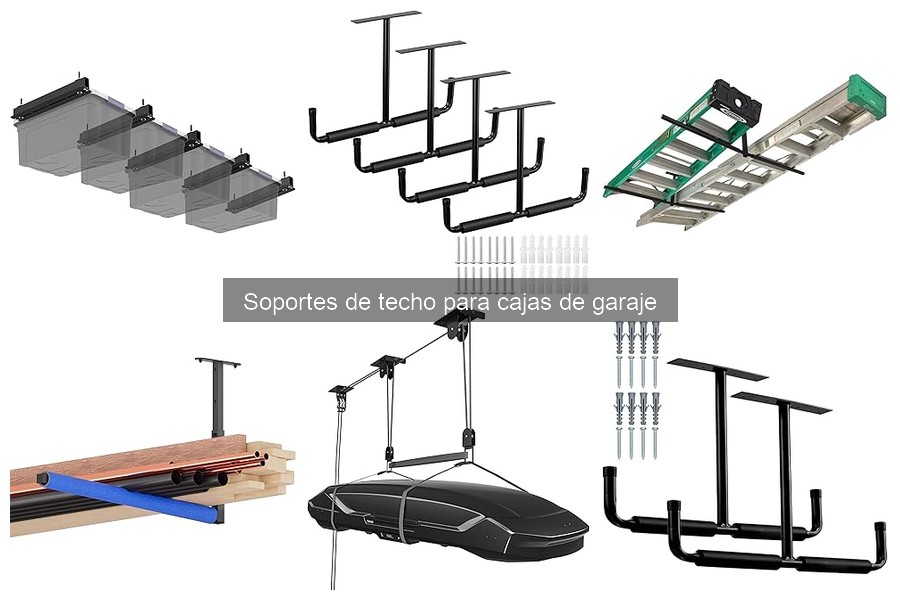 Dimensiones y espacio para soportes de techo de cajas
