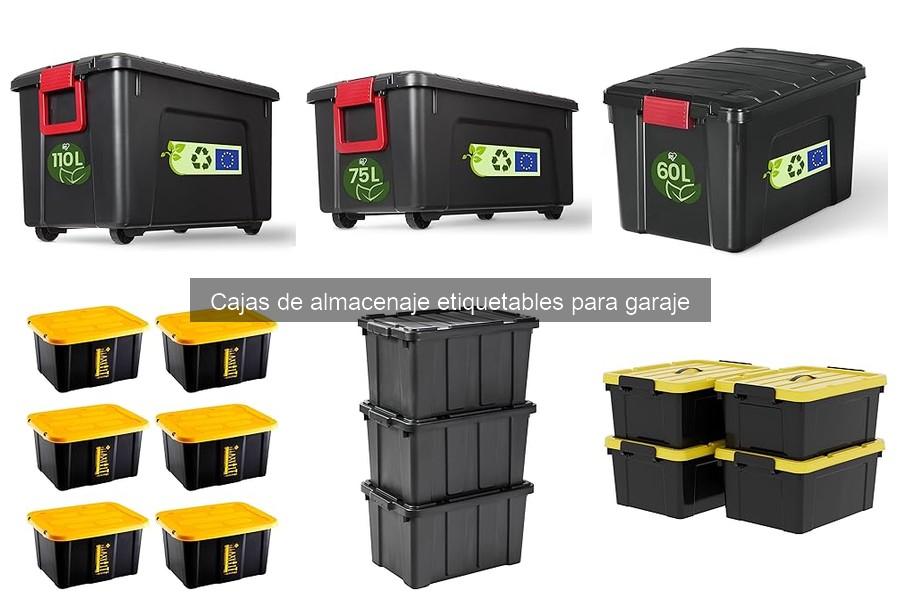 Dónde comprar cajas de almacenaje etiquetables para garaje