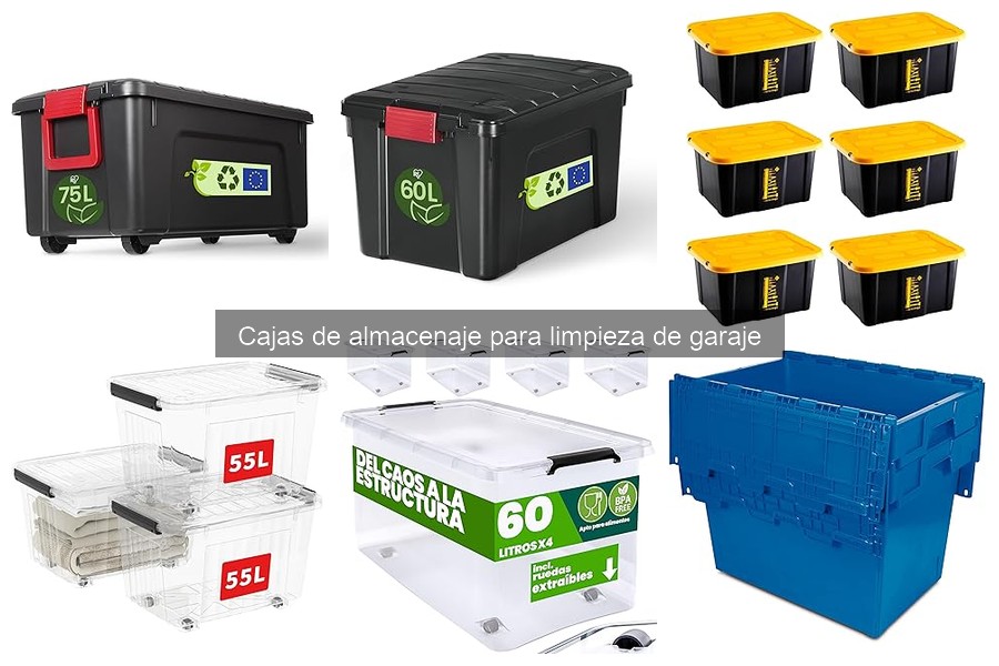 Dónde comprar cajas de almacenaje para limpieza de garaje