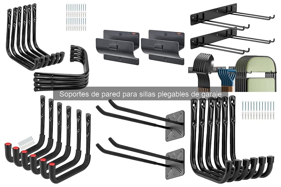 Instalación fácil de soportes de pared para sillas plegables