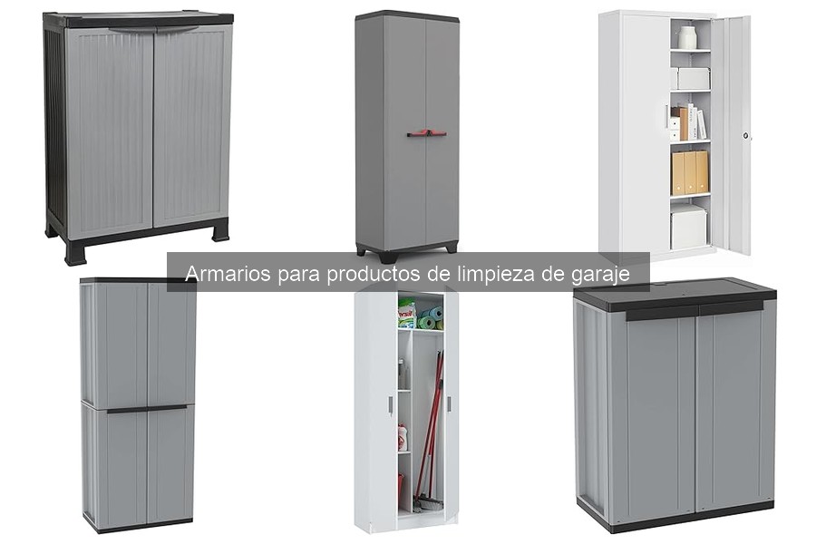 Mantenimiento de armarios para productos de limpieza en garaje