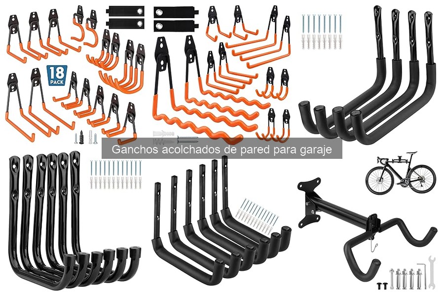 Mantenimiento de ganchos acolchados de pared para garaje