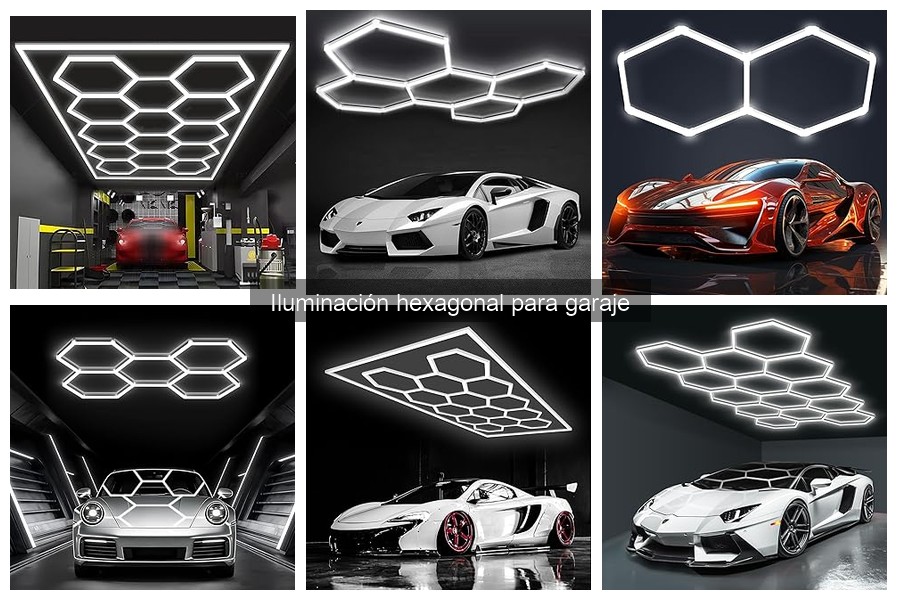 Mantenimiento de luces hexagonales en el garaje