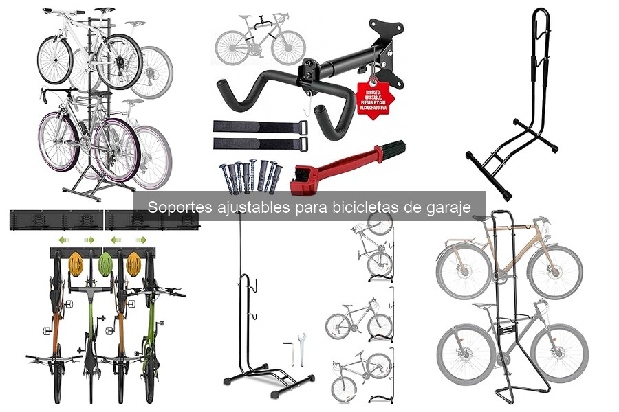 Mantenimiento de soportes ajustables para bicicletas en el garaje