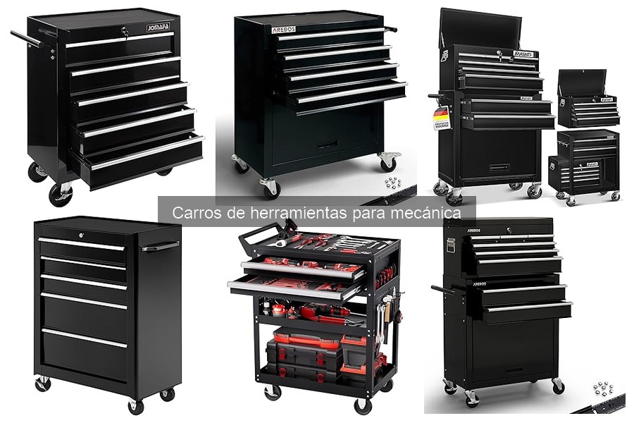 Mantenimiento y limpieza de carros de herramientas para mecánica