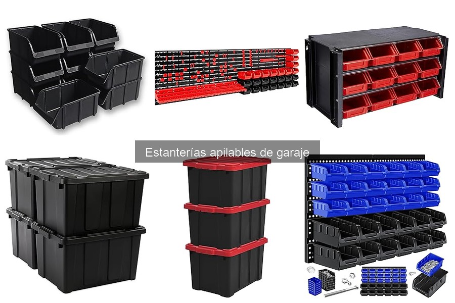 Maximiza el espacio con estanterías apilables de garaje