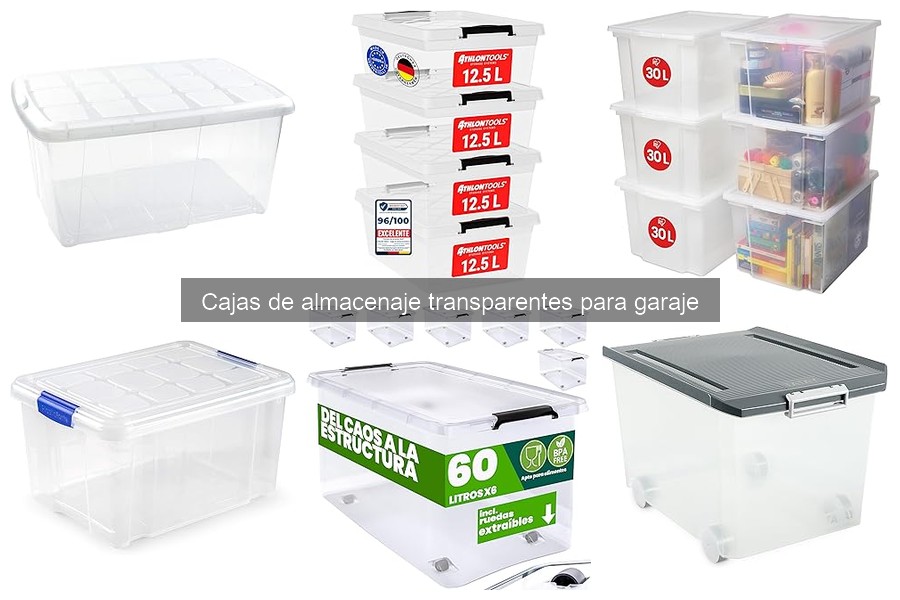 Maximiza el espacio de tu garaje con cajas de almacenaje transparentes