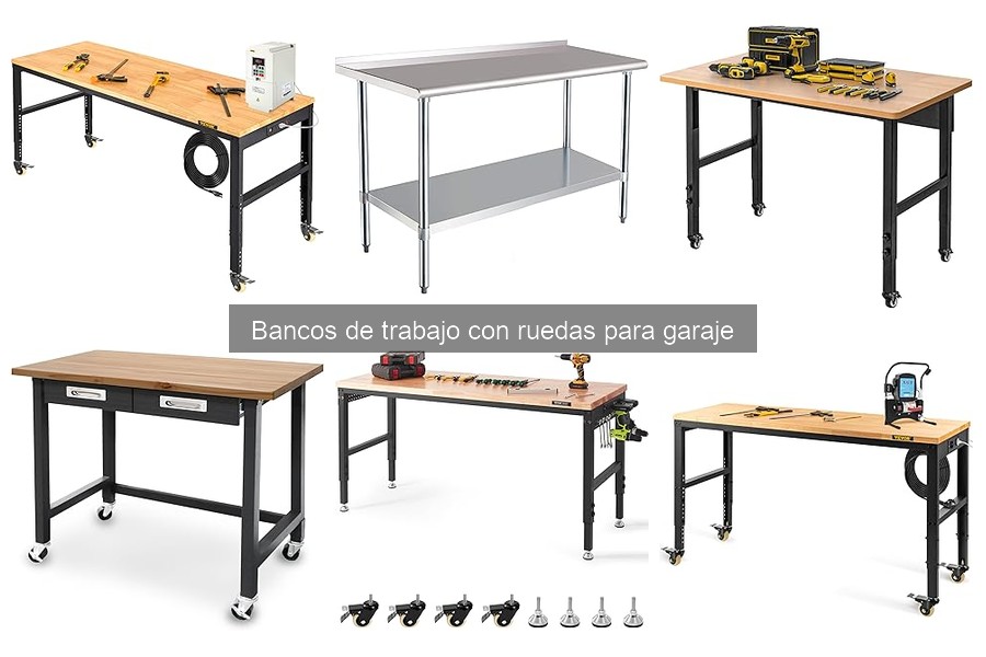 Mejores bancos de trabajo con ruedas para espacios pequeños