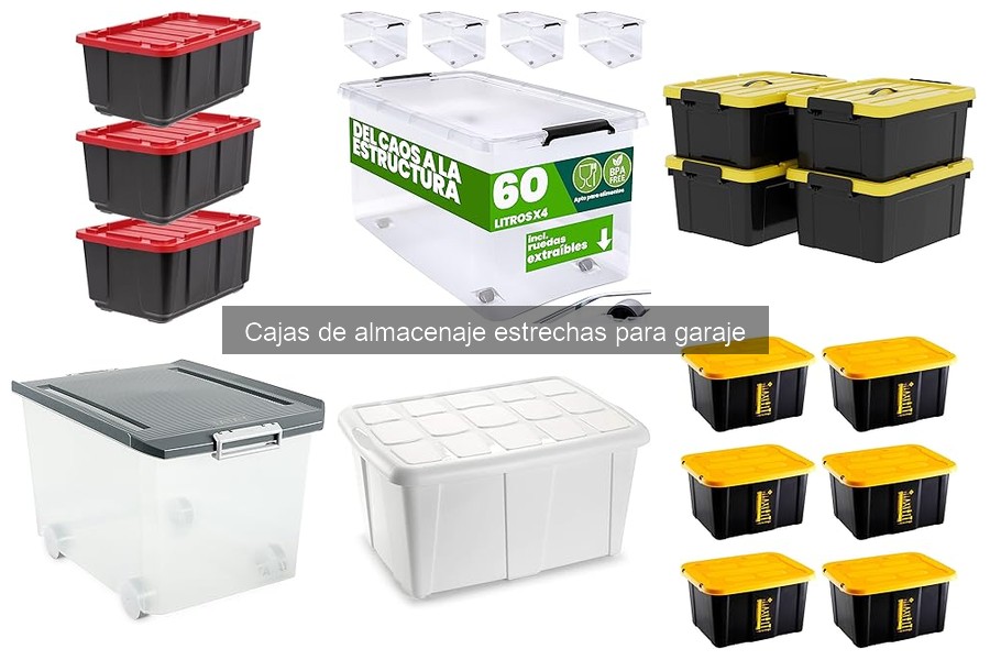 Mejores cajas de almacenaje estrechas para garaje: comparativa