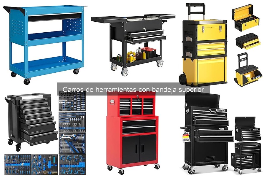 Mejores carros de herramientas con bandeja superior para el hogar