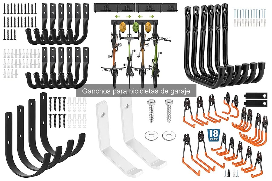 Mejores ganchos para bicicletas pesadas en garaje