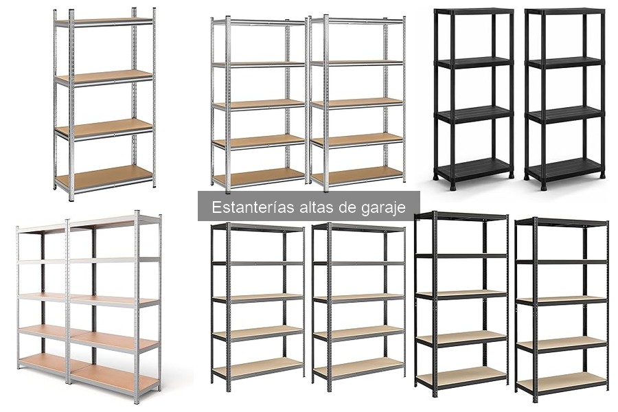 Opciones de estanterías altas para garajes con techos elevados