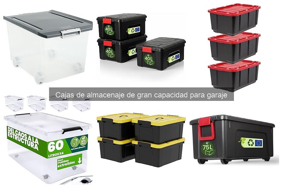 Organiza tu garaje con cajas de almacenaje de gran capacidad