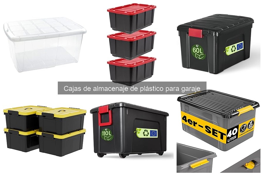 Organiza tu garaje con cajas de almacenaje de plástico
