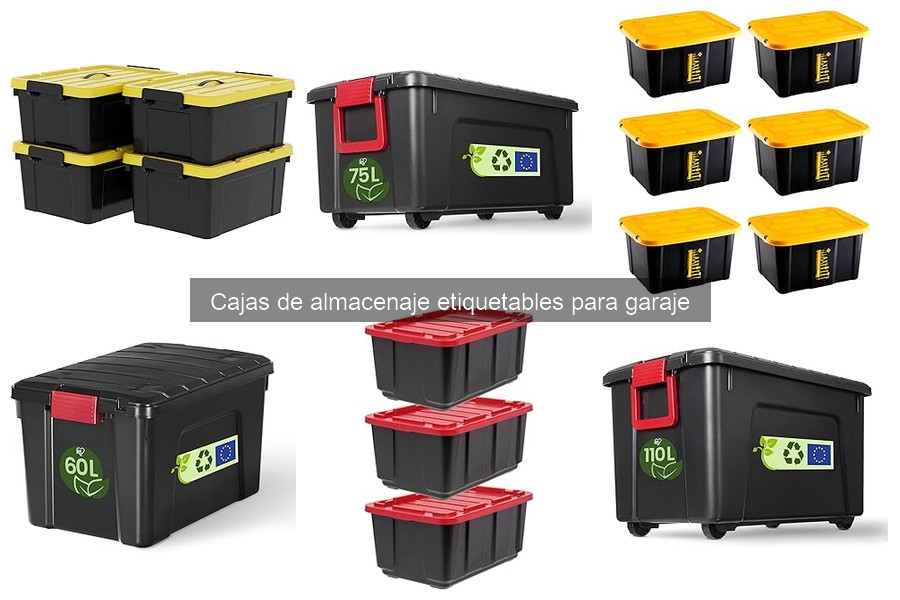 Organiza tu garaje con cajas de almacenaje etiquetables
