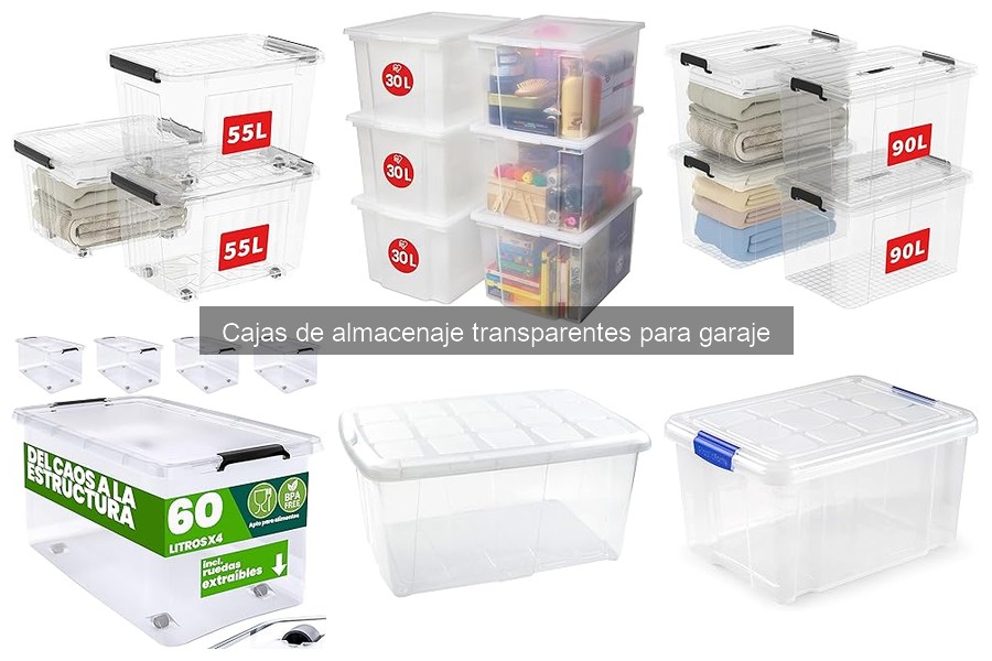 Organiza tu garaje con cajas de almacenaje transparentes