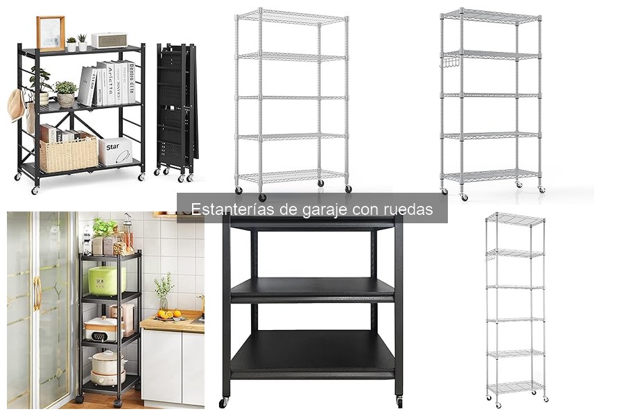 Organiza tu garaje fácilmente con estanterías con ruedas