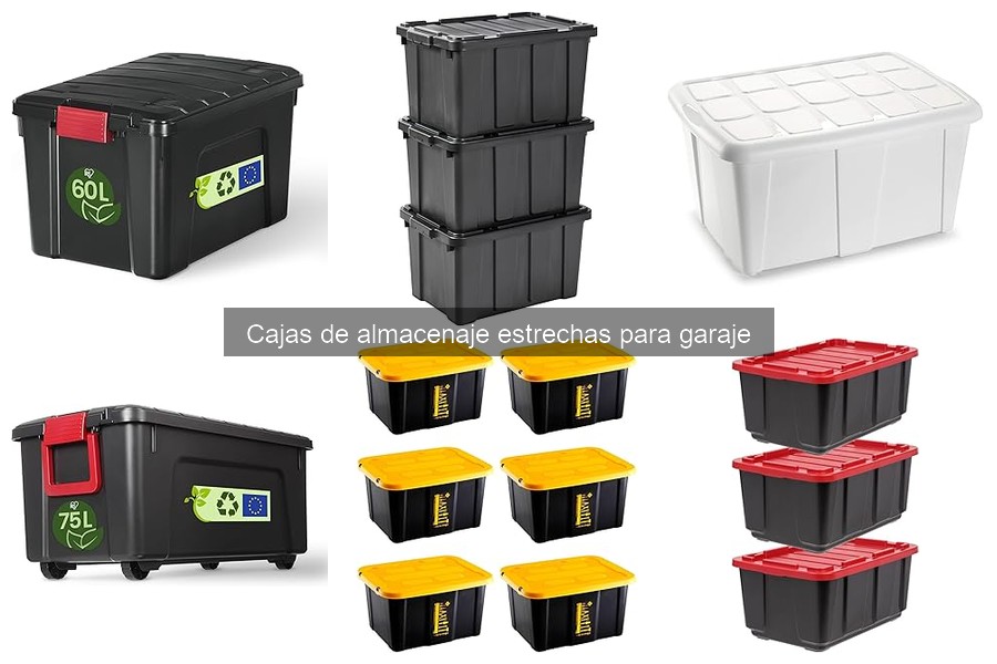 Precios de cajas de almacenaje estrechas para garaje