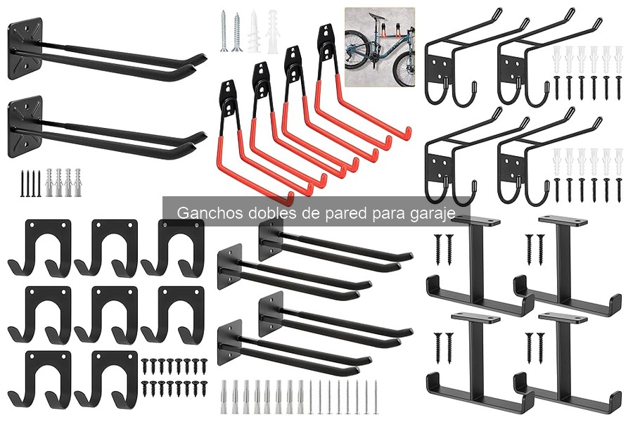 ¿Qué son los ganchos dobles de pared para garaje?