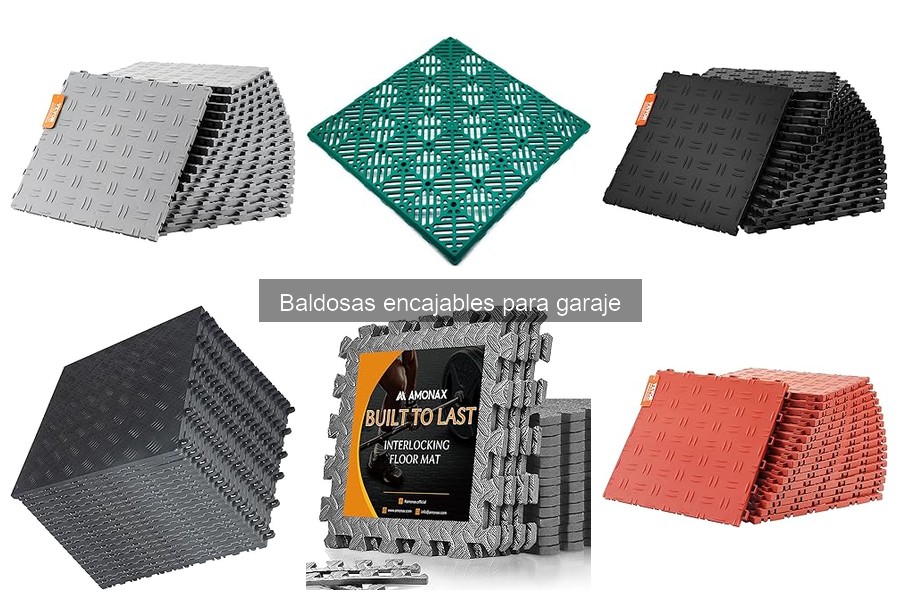 Tipos de baldosas encajables para garaje: materiales y diseños