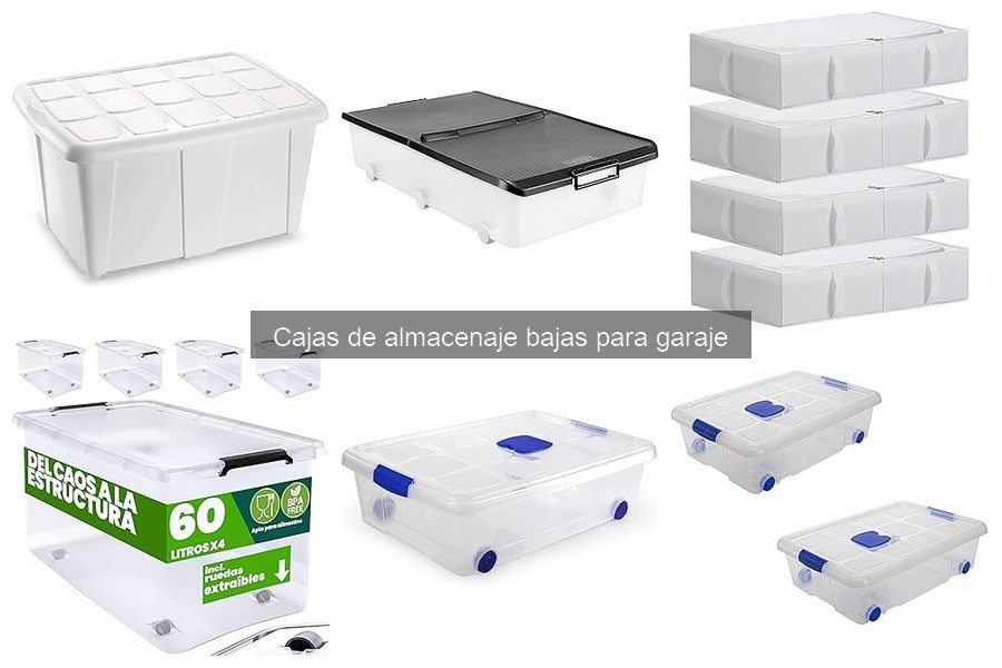Tipos de Cajas de Almacenaje Bajas para Garaje