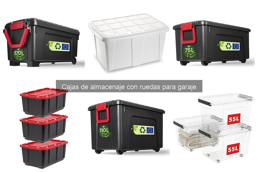 Tipos de cajas de almacenaje con ruedas para garaje