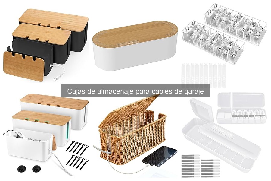 Tipos de cajas de almacenaje para cables de garaje