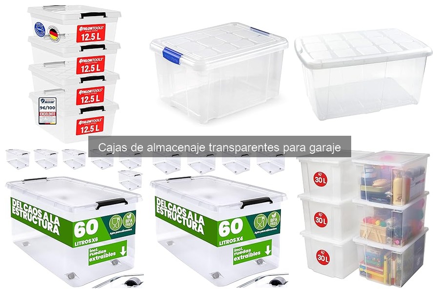 Tipos de cajas de almacenaje transparentes y sus usos