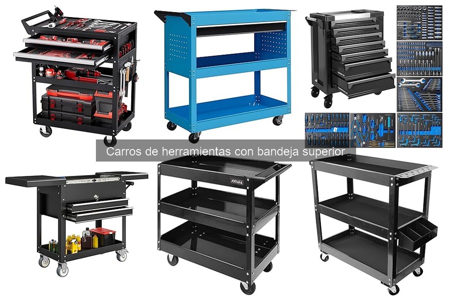Tipos de carros de herramientas con bandeja superior