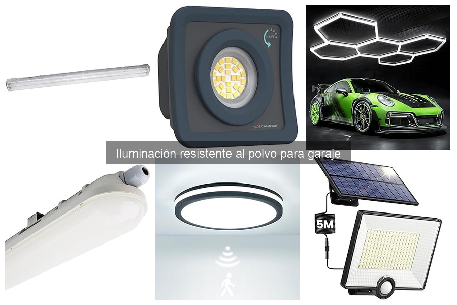 Tipos de iluminación resistente al polvo para garaje