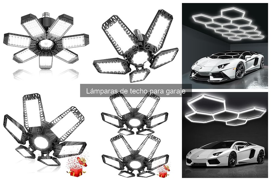Tipos de lámparas de techo para garaje: LED, fluorescentes y más
