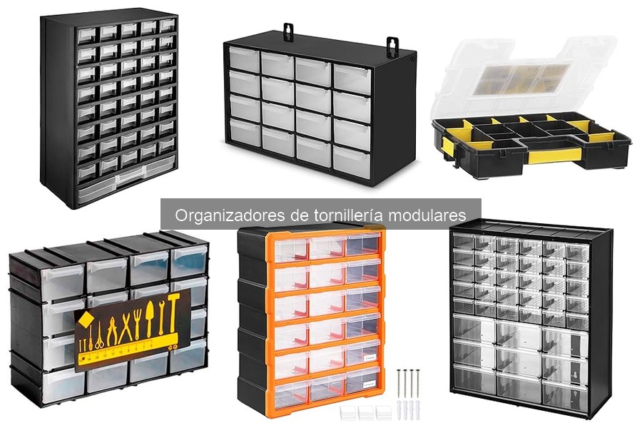 Tipos de organizadores de tornillería modulares