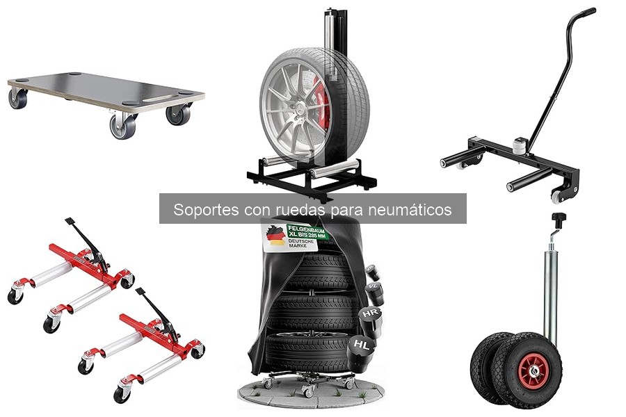 Tipos de soportes con ruedas para neumáticos: guía completa