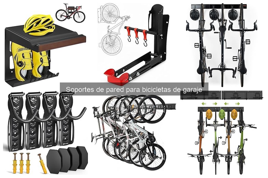 Tipos de soportes de pared para bicicletas en garaje